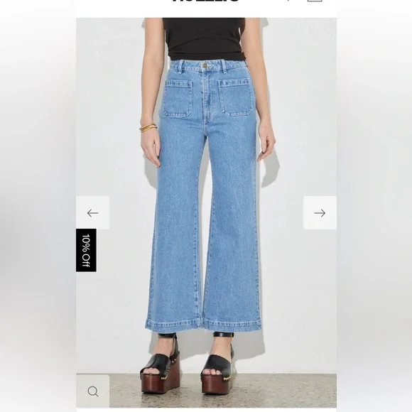 NWT ROLLA'S Sailor Wide-Leg Jean in Lily Blue